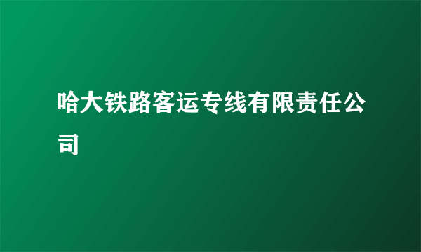 哈大铁路客运专线有限责任公司