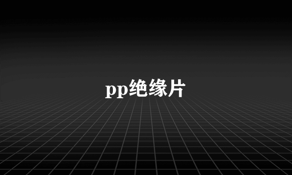 pp绝缘片