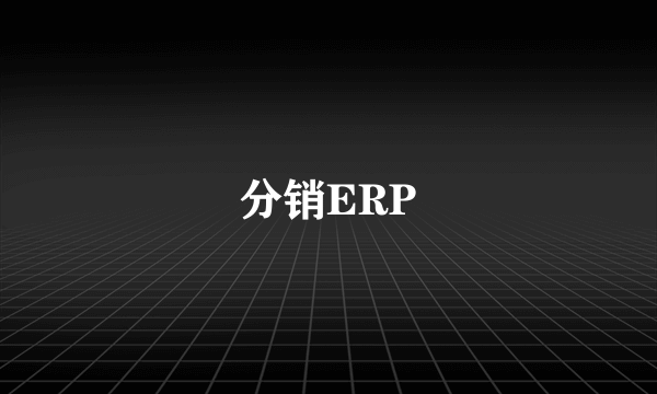 分销ERP