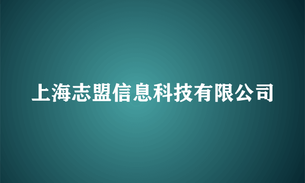 上海志盟信息科技有限公司