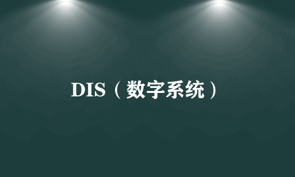 DIS（数字系统）