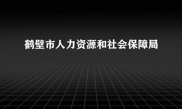 鹤壁市人力资源和社会保障局