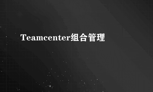 Teamcenter组合管理