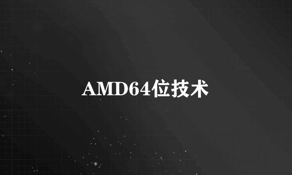 AMD64位技术