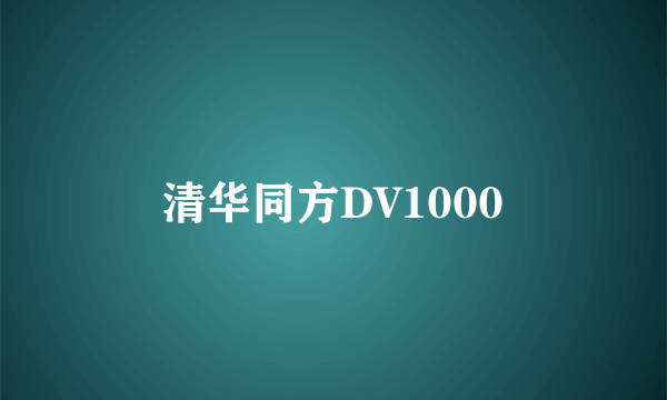 清华同方DV1000