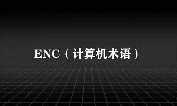 ENC（计算机术语）