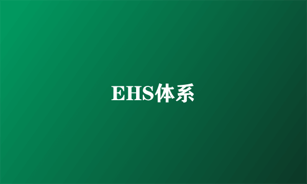 EHS体系