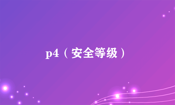 p4（安全等级）