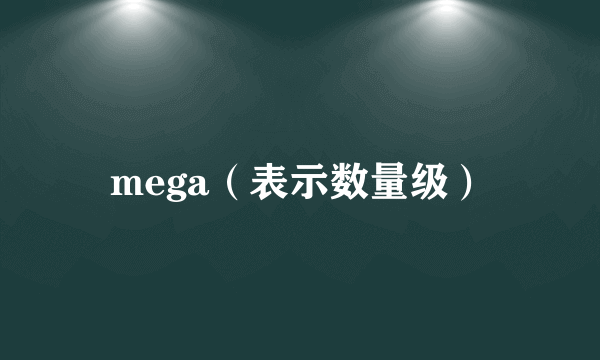 mega（表示数量级）