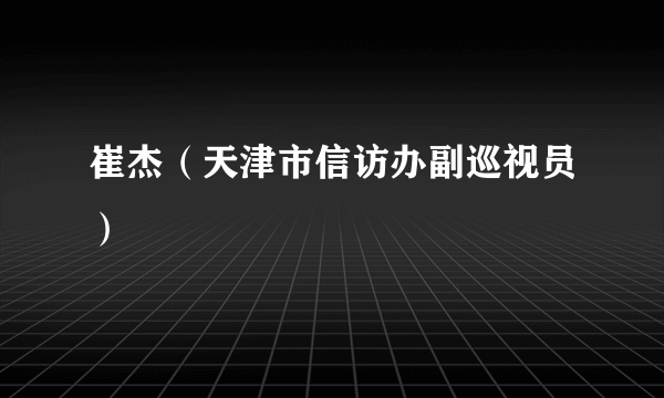 崔杰（天津市信访办副巡视员）