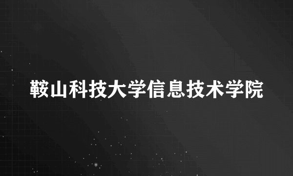 鞍山科技大学信息技术学院