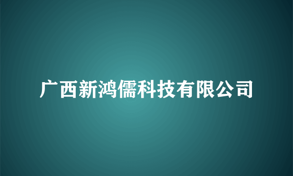 广西新鸿儒科技有限公司