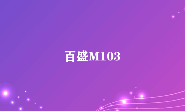 百盛M103