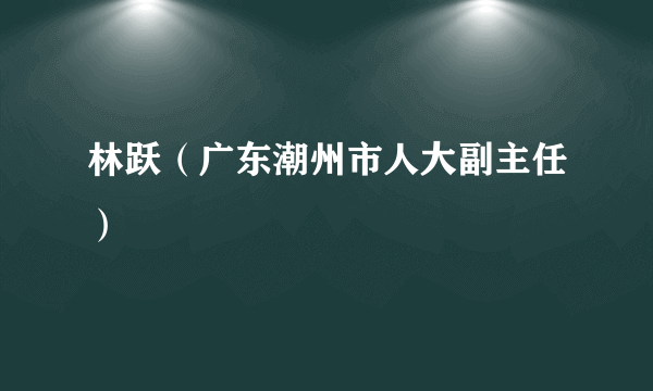 林跃（广东潮州市人大副主任）