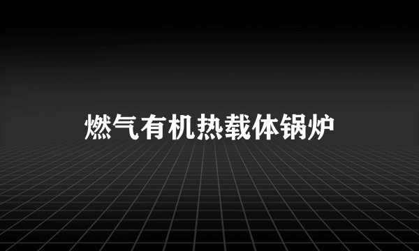 燃气有机热载体锅炉