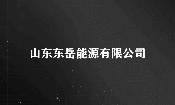 山东东岳能源有限公司