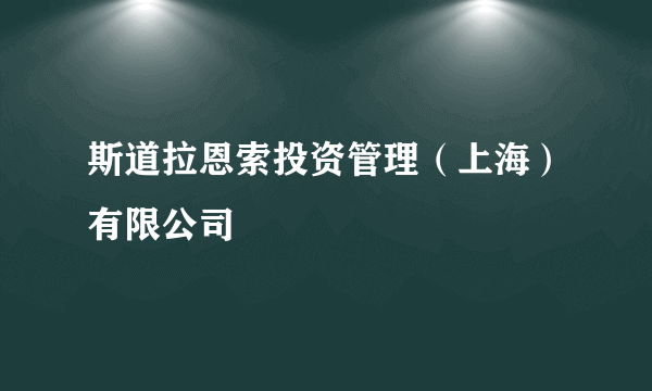 斯道拉恩索投资管理（上海）有限公司