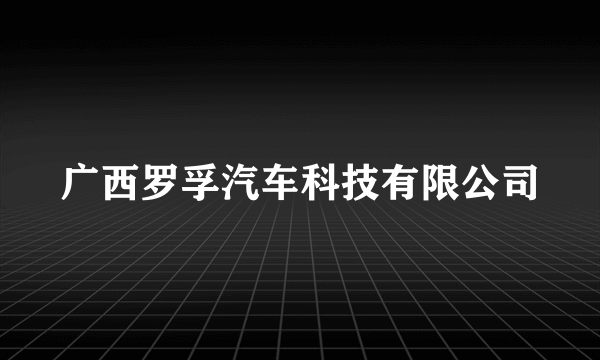 广西罗孚汽车科技有限公司