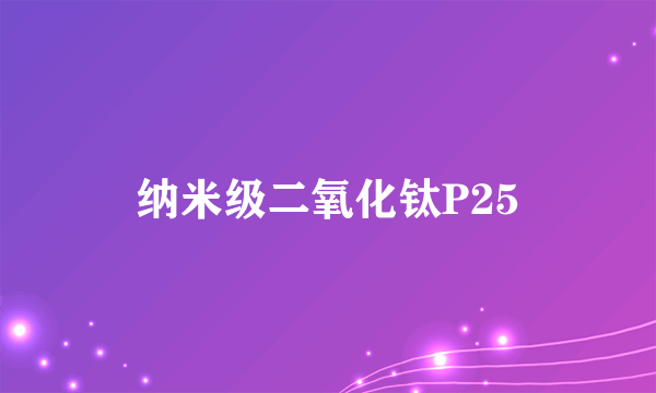 纳米级二氧化钛P25