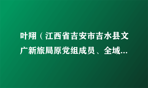 叶翔（江西省吉安市吉水县文广新旅局原党组成员、全域旅游推进中心原主任、文物局原局长、博物馆原馆长）