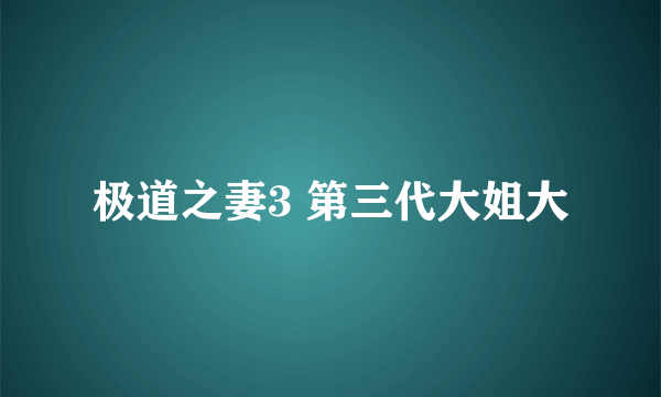 极道之妻3 第三代大姐大