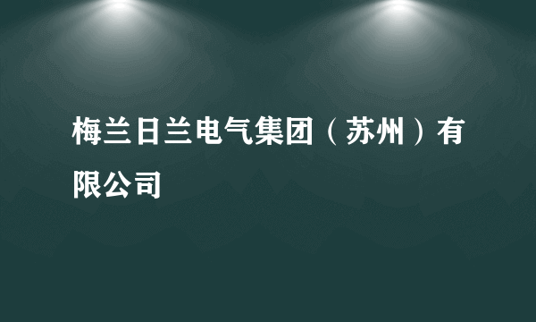 梅兰日兰电气集团（苏州）有限公司