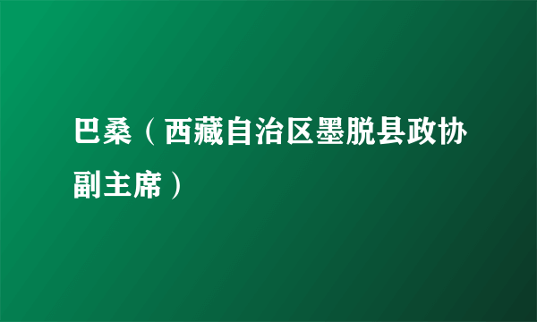 巴桑（西藏自治区墨脱县政协副主席）