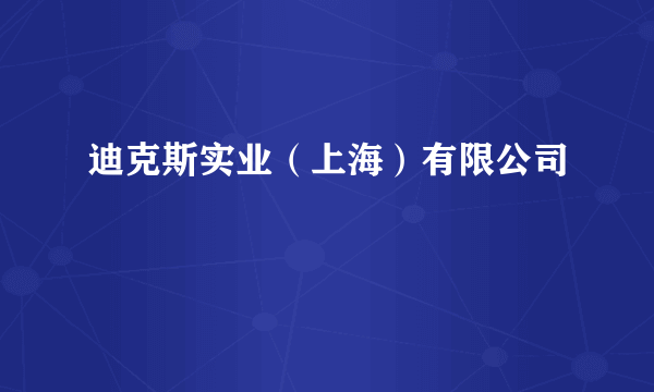 迪克斯实业（上海）有限公司