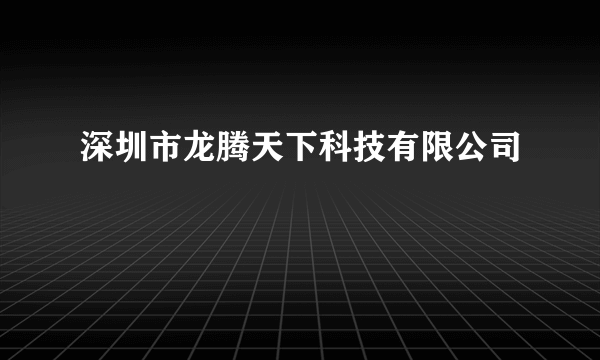 深圳市龙腾天下科技有限公司