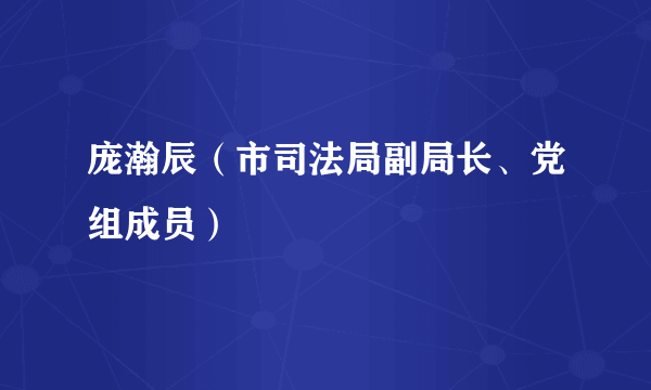 庞瀚辰（市司法局副局长、党组成员）