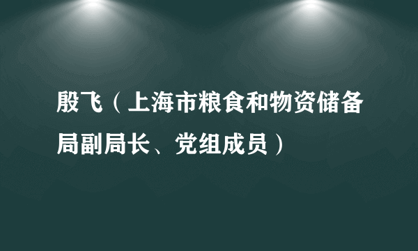 殷飞（上海市粮食和物资储备局副局长、党组成员）