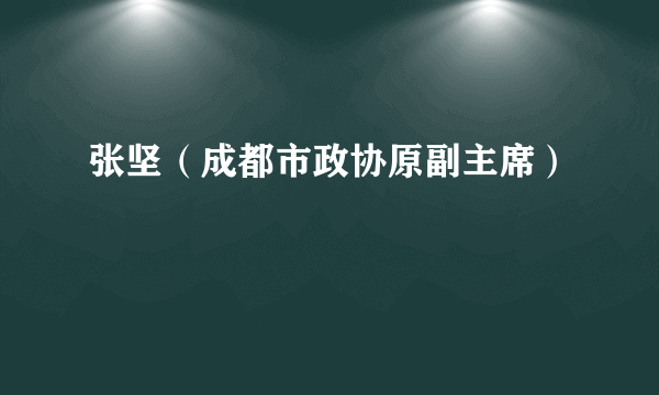 张坚（成都市政协原副主席）