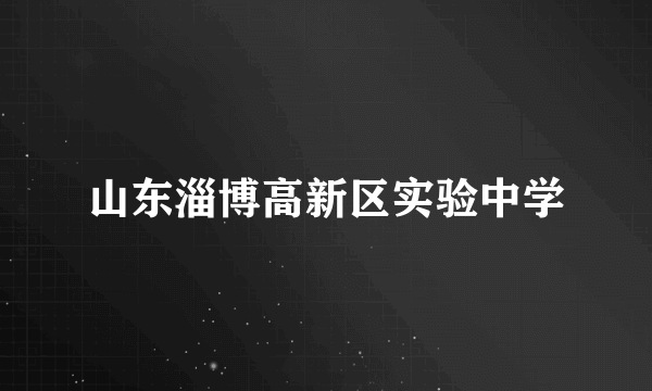 山东淄博高新区实验中学