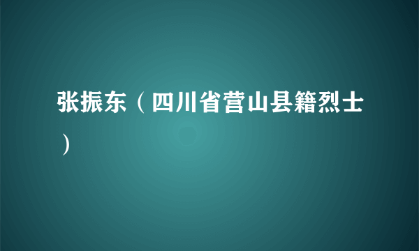 张振东（四川省营山县籍烈士）