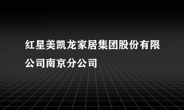 红星美凯龙家居集团股份有限公司南京分公司