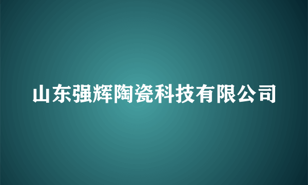 山东强辉陶瓷科技有限公司