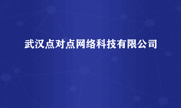 武汉点对点网络科技有限公司