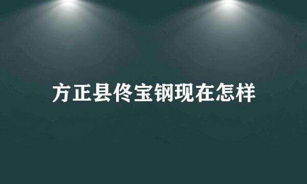 方正县佟宝钢现在怎样