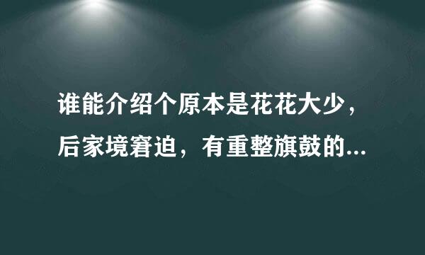 谁能介绍个原本是花花大少，后家境窘迫，有重整旗鼓的电影啊，有谁知道，能介绍个看看非常感谢。