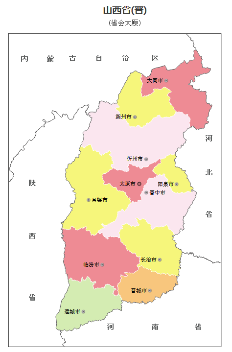 山西省有哪些城市