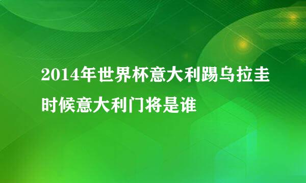 2014年世界杯意大利踢乌拉圭时候意大利门将是谁