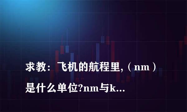 
求教：飞机的航程里,（nm）是什么单位?nm与km是怎么互换的?
