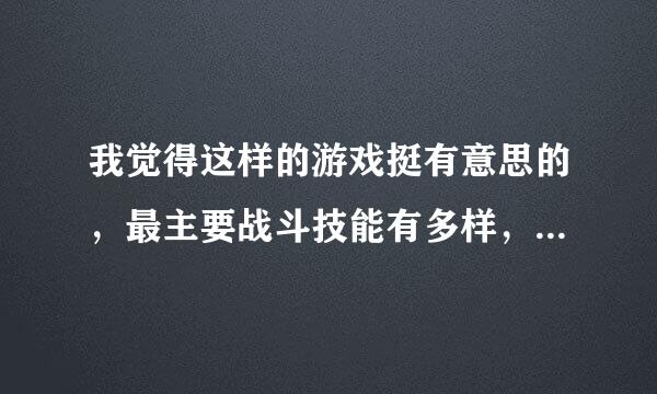 我觉得这样的游戏挺有意思的，最主要战斗技能有多样，要是开启或制作一些打怪地图最好了 最好是群打