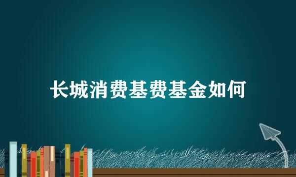 长城消费基费基金如何