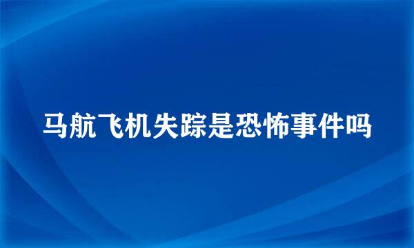 马航飞机失踪是恐怖事件吗