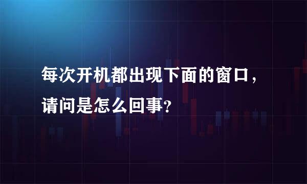 每次开机都出现下面的窗口，请问是怎么回事？