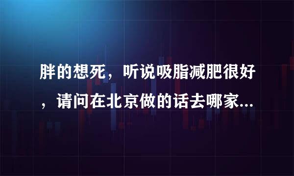 胖的想死，听说吸脂减肥很好，请问在北京做的话去哪家好一点呢？