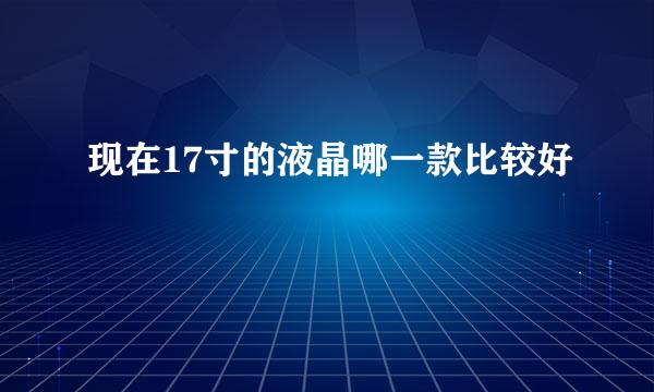 现在17寸的液晶哪一款比较好