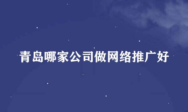 青岛哪家公司做网络推广好