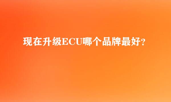 现在升级ECU哪个品牌最好？